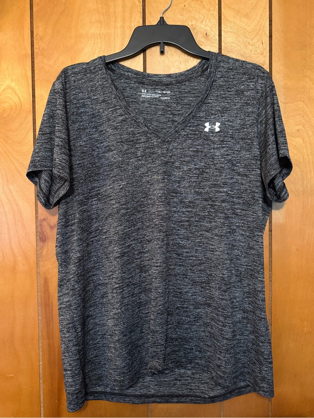 Under Armour Charcoal Heather V-Neck Performance Tee